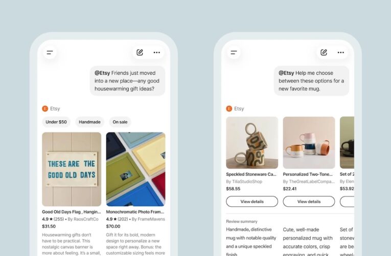 Etsy launches its app within ChatGPT as it continues its AI push